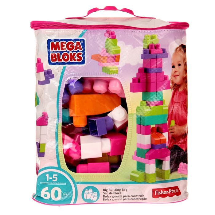 Конструктор Mega Bloks First Builders, 60 деталей, МИКС