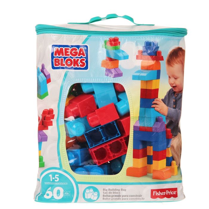 Конструктор Mega Bloks First Builders, 60 деталей, МИКС