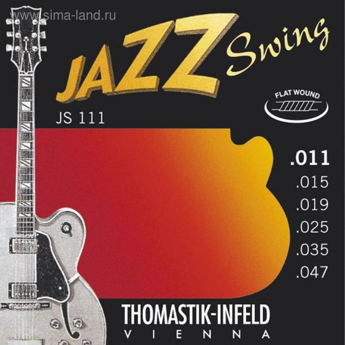 Струны для акустической гитары Thomastik JS111 Jazz Swing, Light, сталь/никель, 11-47 js111 jazz swing комплект струн для акустической гитары light сталь никель 11 47 thomastik