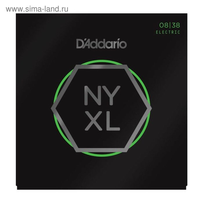 фото Струны для электрогитары d'addario nyxl0838 nyxl, extra super light, 08-38 d`addario