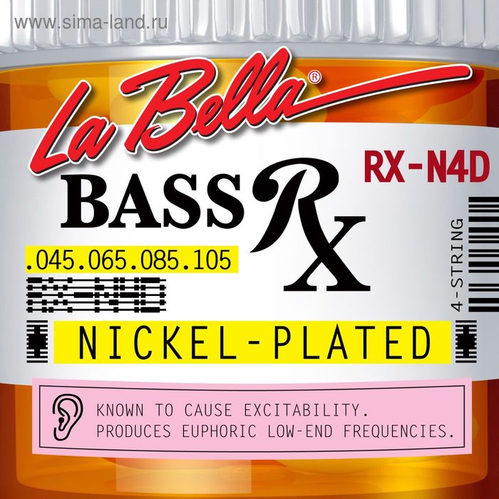 фото Струны для бас-гитары la bella rx-n4d rx – nickel 45-105
