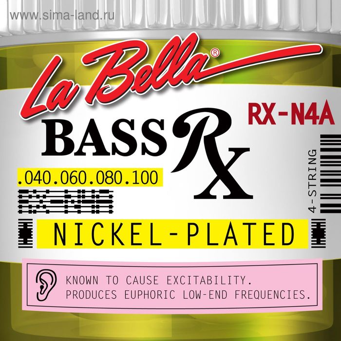 фото Струны для бас-гитары la bella rx-n4a rx – nickel 40-100