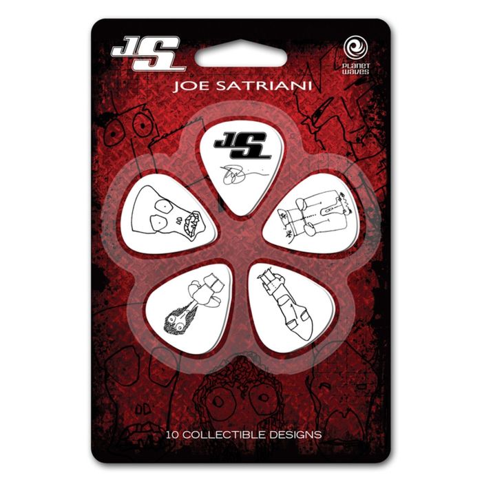Медиаторы Planet Waves 1CWH2-10JS Joe Satriani , белые, 10шт, тонкие,