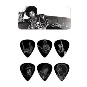 

Медиаторы Dunlop JH-PT05H Jimi Hendrix Silver Portrait 12шт, толстые, в коробочке,