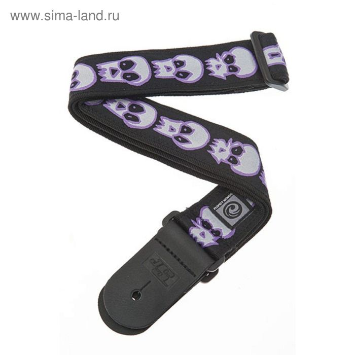 фото Ремень для гитары planet waves 50js07 joe satriani, рисунок «skulls»