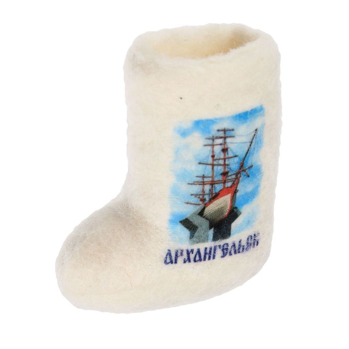 Магнит-валенок "Архангельск" (ручная работа)