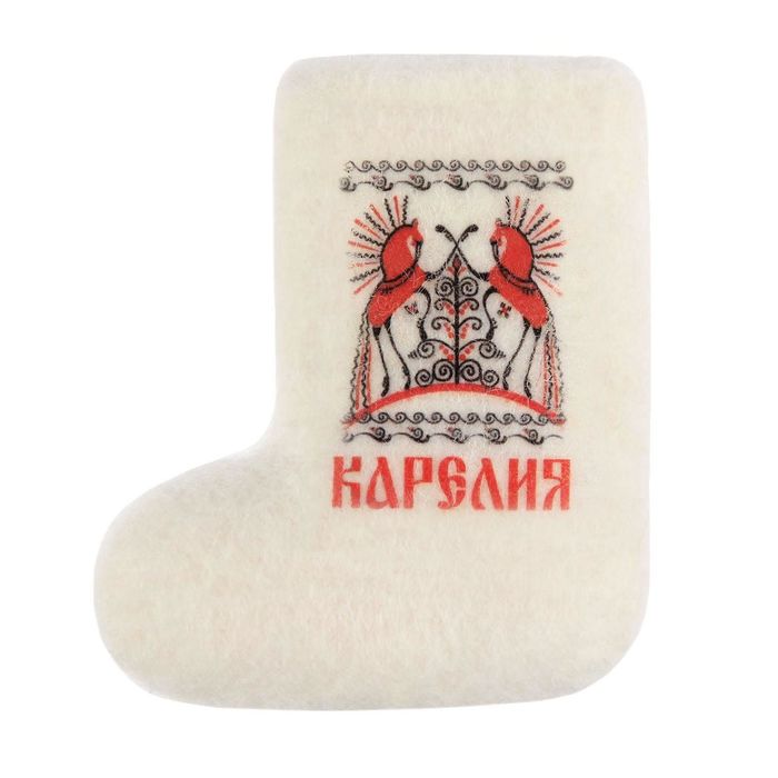 Магнит-валенок «Карелия. Мезенская роспись» (ручная работа)