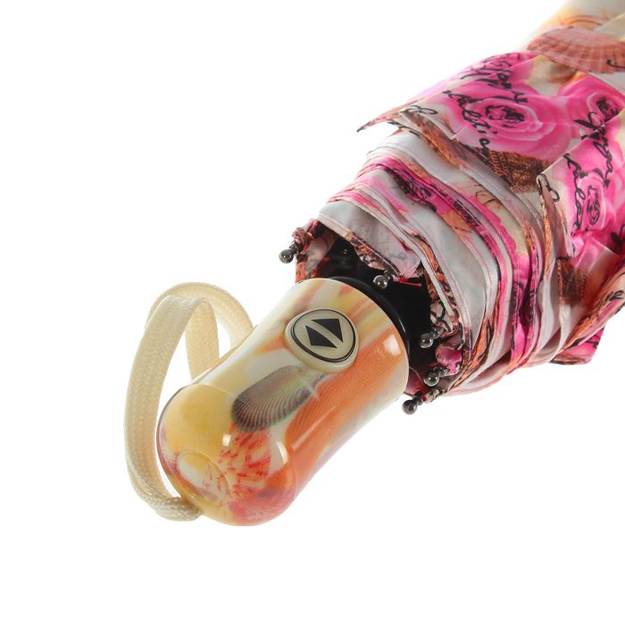 Зонт автоматический "Цветы и достопримечательности", R=52см, разноцветный