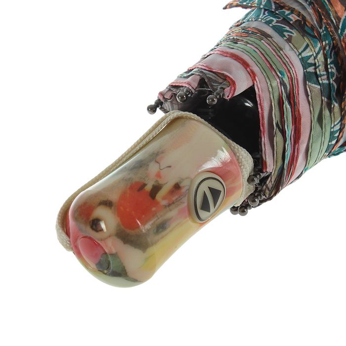 Зонт автоматический "Цветы и орнамент", R=52см, разноцветный