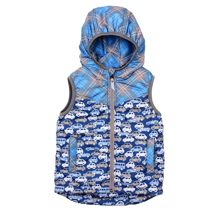 Жилет для мальчика "ДЕМИД", рост 86 см (48), цвет бежевый Ж11017-03_М