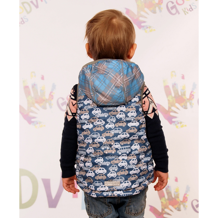 Жилет для мальчика "ДЕМИД", рост 86 см (48), цвет бежевый Ж11017-03_М