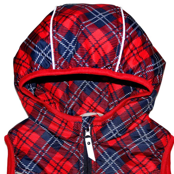 Жилет для мальчика "ДЕМИД", рост 86 см (48), машинки красный Ж11017-03_М