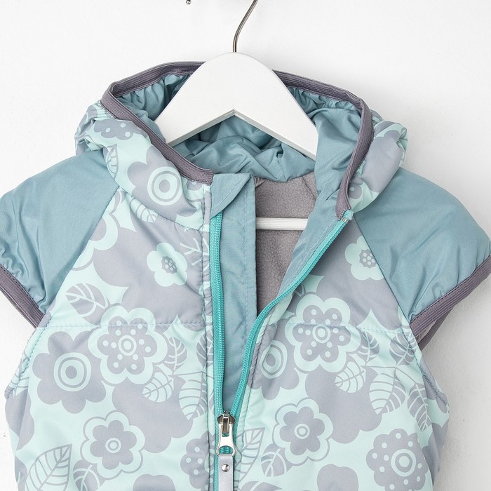 Жилет для девочки "ЛАЙМА", рост 86 см (48), цвет бирюзовый Ж21017-01_М