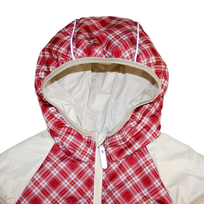 Жилет для девочки "АЛИРА", рост 116 см (60), цвет красная клетка/крем Ж21017-02