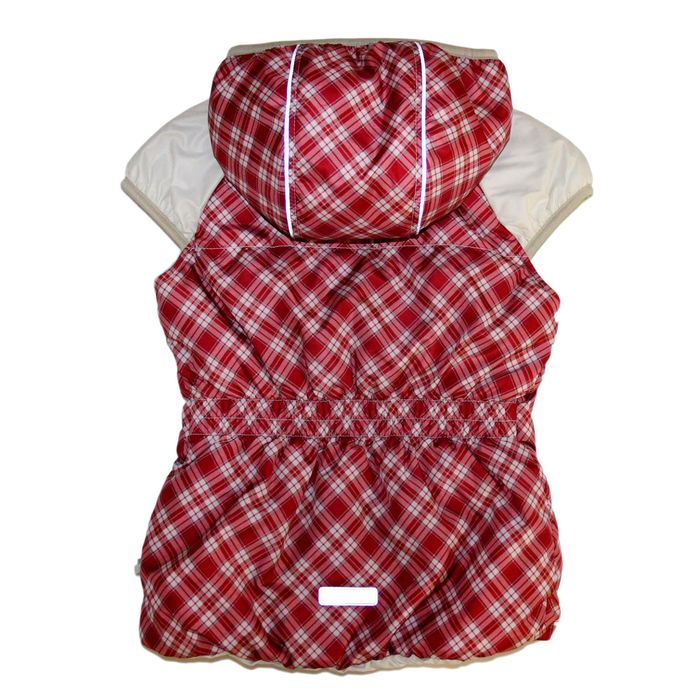 Жилет для девочки "АЛИРА", рост 116 см (60), цвет красная клетка/крем Ж21017-02
