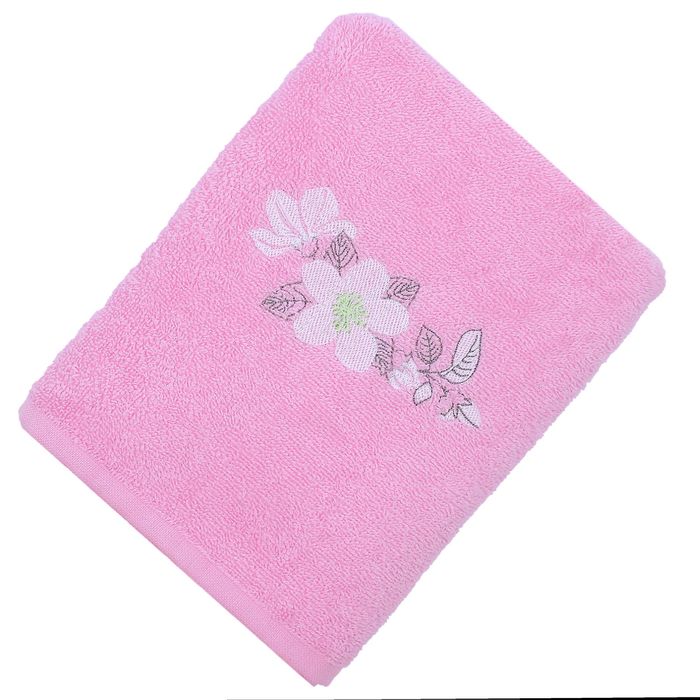 Полотенце махровое "Цветы" 50х90 см, хлопок 340г/м2