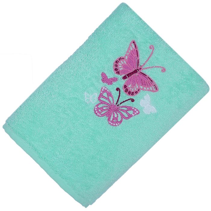 Полотенце махровое "Бабочки" 50х90 см, хлопок 340г/м2