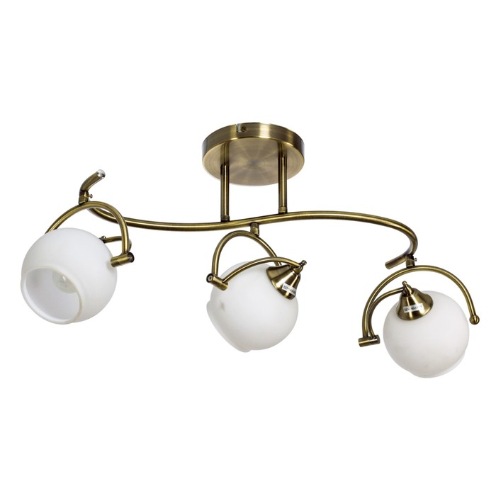 Люстра спот "Элегия" 3 лампы 60W E27 античная бронза 64х18х28 см