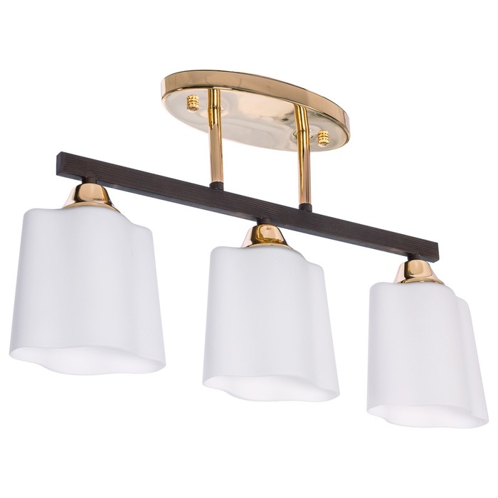 Люстра еврокаркас "Версаче" 3 лампы 40W E27 коричневый-золото 50х10х30 см