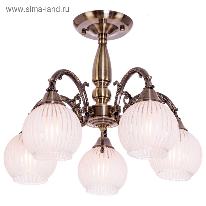 

Люстра «Икар», 5 ламп 60W E27, бронза 47х45х37 см