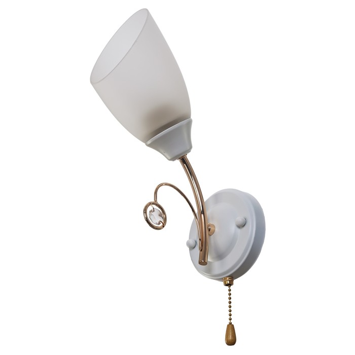 Бра "Нанси" 1 лампа 60W E27 белый-золото 18х11х32,5 см