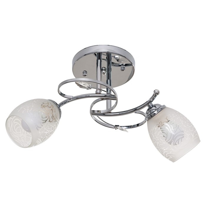 Люстра "Лаура" 2 лампы 60W E27 основание хром 46х21х17 см