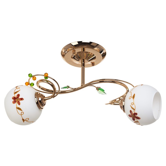 Люстра "Наталия" 2 лампы 60W E27 основание золото