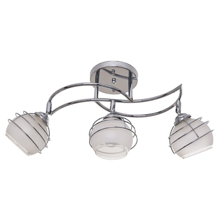 Люстра модерн "Аврора" 3 лампы 60W E27 основание хром 52х25х30 см