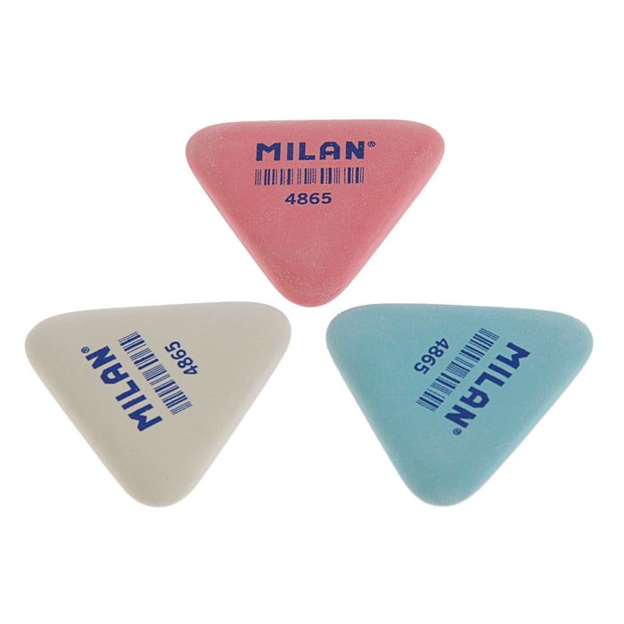 Ластик MILAN 4865, треугольный 36x33x6 мм, синтетический каучук