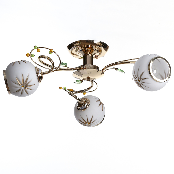 Люстра "Наталия" 3 лампы 60W E27 основание золото