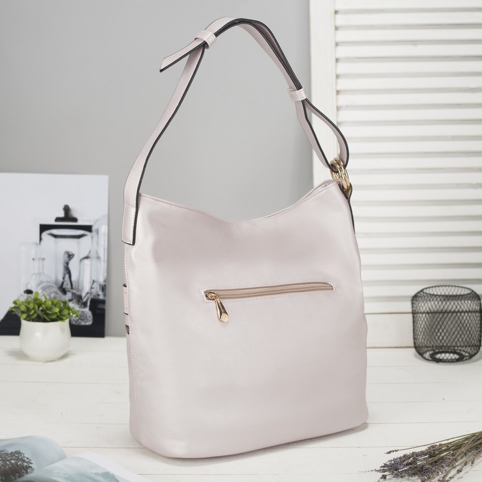 Сумка женская на молнии, 1 отдел с перегородкой, 2 наружных кармана, цвет сиреневый