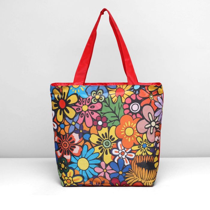 Сумка пляжная, 1 отдел, принт цветной