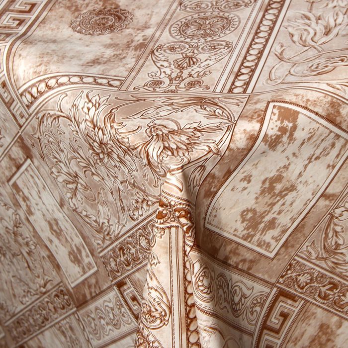 Клеенка столовая на нетканой основе "Римские каникулы", рулон 25 м, цвет бежевый