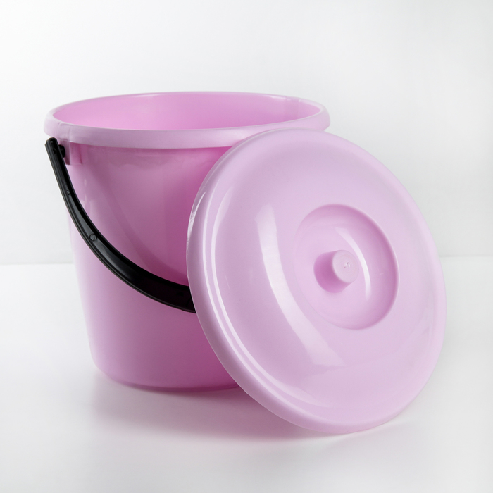 Ведро с крышкой 8 л, цвет МИКС