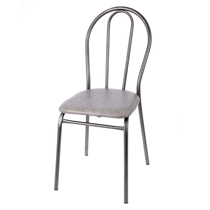 Стул металлический, цвет серебро - серый