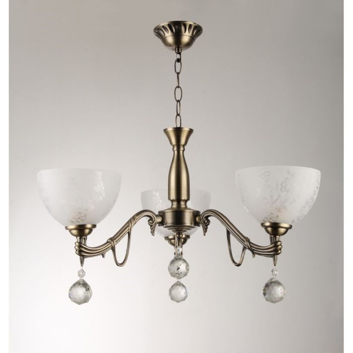 Люстра "Шарон"  3 лампы Е27 60Вт бронза 56х56х34