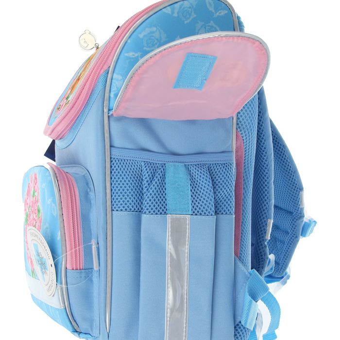 Ранец Стандарт Popcorn Bear 501 PO-1, 34 х 26 х 13 см, голубой