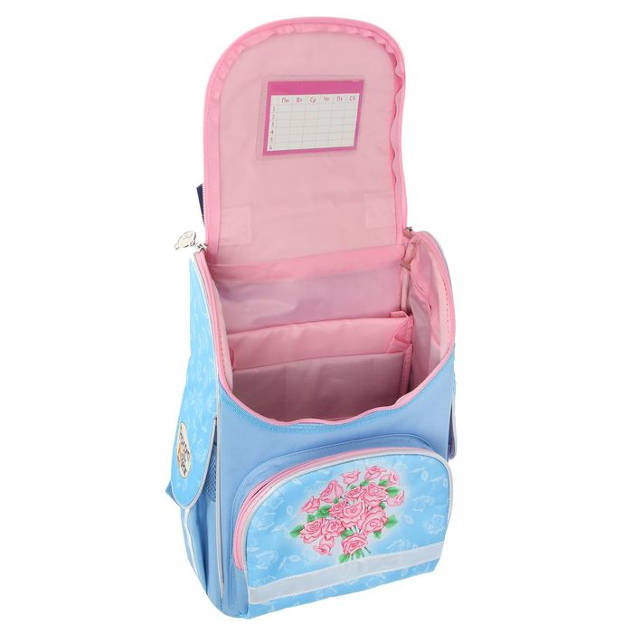 Ранец Стандарт Popcorn Bear 501 PO-1, 34 х 26 х 13 см, голубой