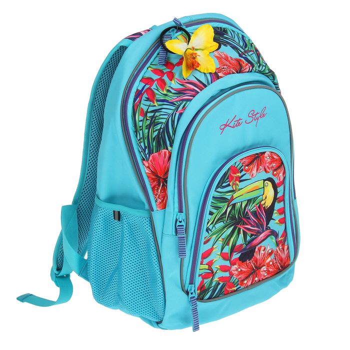 Рюкзак школьный эргономичная спинка Kite 950 Style-3, 47 х 32 х 20 см, бирюзовый