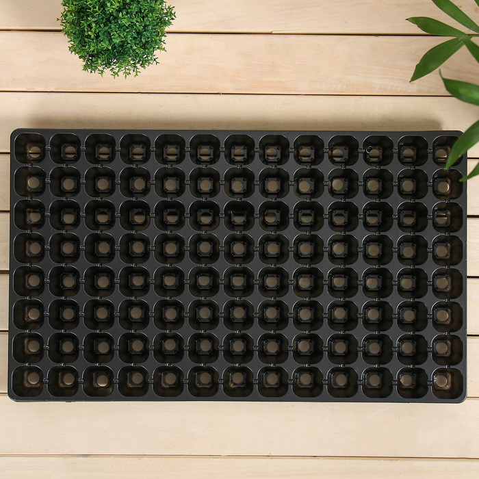 Кассета для рассады, 60 х 40 х 4.5 см, 96 ячеек по 60 мл