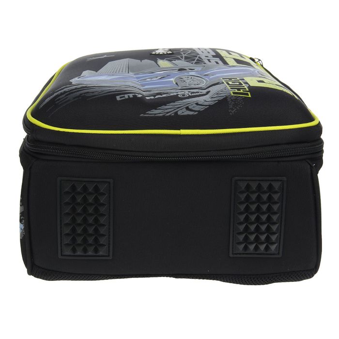 Рюкзак каркасный Stavia 36*28*16 эргономичная спинка, для мальчика «Скорость» 15001-38 чёрный