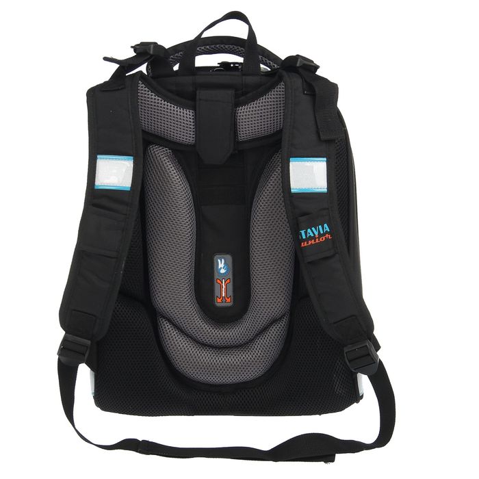 Рюкзак каркасный Stavia 36*28*16 эргономичная спинка, для мальчика «Скорость» 15001-38 чёрный