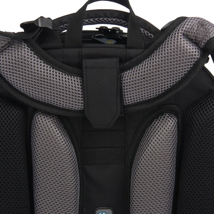 Рюкзак каркасный Stavia 36*28*16 эргономичная спинка, для мальчика «Скорость» 15001-38 чёрный