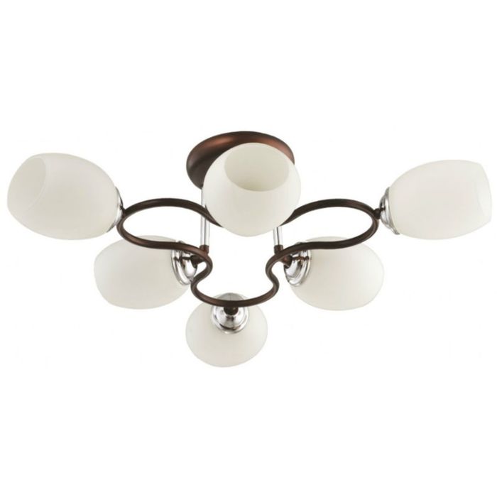 Люстра  "Рафаело"  6 ламп Е14 60Вт венге 42х42х19