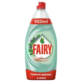 Средство для мытья посуды FAIRY Нежные ручки Чайное дерево и мята, 900 мл