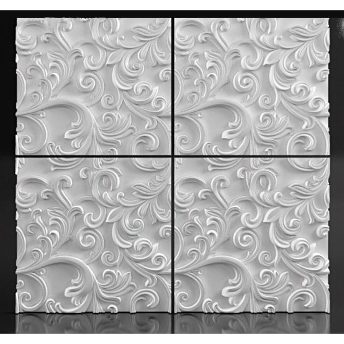 Гипсовая 3D панель Agave 500х500