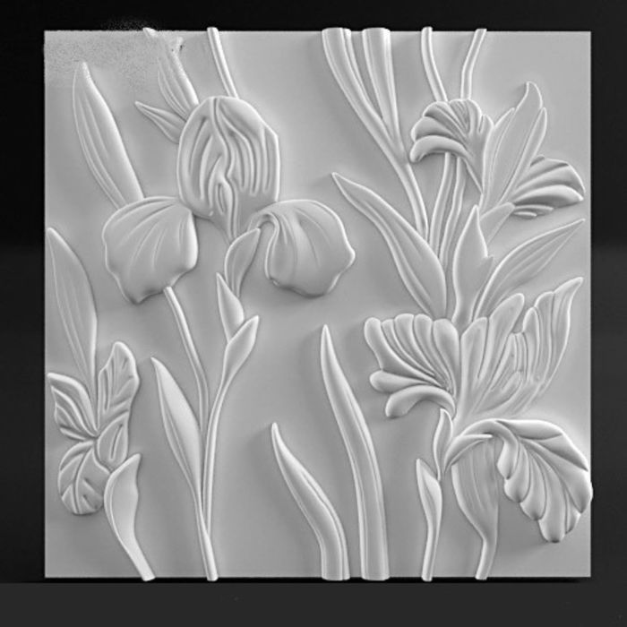 Гипсовая 3D панель Azaleas 500х500