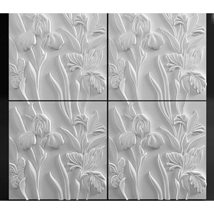Гипсовая 3D панель Azaleas 500х500