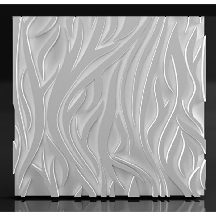 Гипсовая 3D панель Flame 500х500