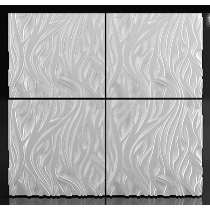 Гипсовая 3D панель Flame 500х500